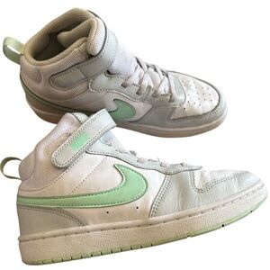 Nike Court Borough Mid 2 Shoes Pure Platinum Mint Sneakers Girls Size 3 Youth